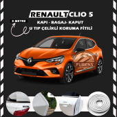 Renault Clio 5 Oto Araç Kapı Koruma Fitili 5metre Parlak Beyaz Renk - 1
