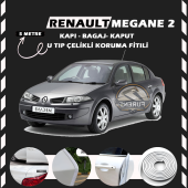 Renault Megane 2 Oto Araç Kapı Koruma Fitili 5metre Parlak Beyaz Renk - 1