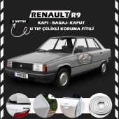 Renault R9 Oto Araç Kapı Koruma Fitili 5metre Parlak Beyaz Renk thumbnail 1