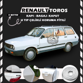 Renault Toros Oto Araç Kapı Koruma Fitili 5metre Parlak Beyaz Renk thumbnail 1