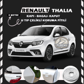 Symbol Thalia Oto Araç Kapı Koruma Fitili 5metre Parlak Beyaz Renk thumbnail 1