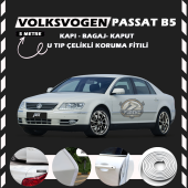 Volksvogen Passat B5 Oto Araç Kapı Koruma Fitili 5metre Parlak Beyaz Renk thumbnail 1