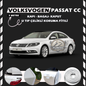 Volksvogen Passat cc Oto Araç Kapı Koruma Fitili 5metre Parlak Beyaz Renk - 1