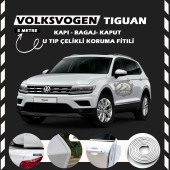 Volksvogen Tiguan Oto Araç Kapı Koruma Fitili 5metre Parlak Beyaz Renk thumbnail 1
