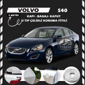 Volvo S40 Oto Araç Kapı Koruma Fitili 5metre Parlak Beyaz Renk thumbnail 1