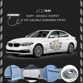 Bmw G30 Oto Araç Kapı Koruma Fitili 5metre Parlak Gri Renk - 1