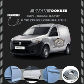 Dacia Dokker Oto Araç Kapı Koruma Fitili 5metre Parlak Gri Renk thumbnail 1