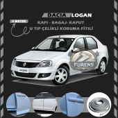 Dacia Logan Oto Araç Kapı Koruma Fitili 5metre Parlak Gri Renk - 1