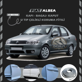 Fiat Albea Oto Araç Kapı Koruma Fitili 5metre Parlak Gri Renk thumbnail 1