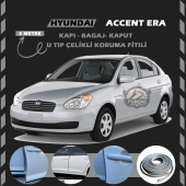 Hyundai Accent Era Oto Araç Kapı Koruma Fitili 5metre Parlak Gri Renk thumbnail 1