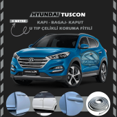Hyundai Tuscon Oto Araç Kapı Koruma Fitili 5metre Parlak Gri Renk thumbnail 1