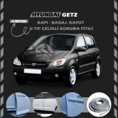 Hyundai Getz Oto Araç Kapı Koruma Fitili 5metre Parlak Gri Renk thumbnail 1