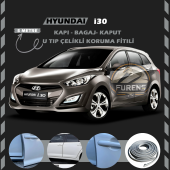 Hyundai İ30 Oto Araç Kapı Koruma Fitili 5metre Parlak Gri Renk thumbnail 1