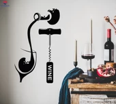 Dekoratif Duvar Sticker Şarap Bar Restoran Cam Çıkartmaları 22,5 inç x 14 inç thumbnail 1