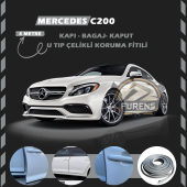 Mercedes C200 Oto Araç Kapı Koruma Fitili 5metre Parlak Gri Renk thumbnail 1