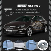 Opel Astra J Oto Araç Kapı Koruma Fitili 5metre Parlak Gri Renk - 1