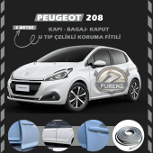 Peugeot 208 Oto Araç Kapı Koruma Fitili 5metre Parlak Gri Renk thumbnail 1