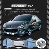Peugeot 407 Oto Araç Kapı Koruma Fitili 5metre Parlak Gri Renk thumbnail 1