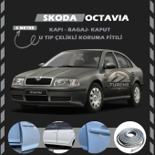 Skoda Octavia Oto Araç Kapı Koruma Fitili 5metre Parlak Gri Renk thumbnail 1