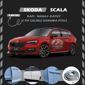 Skoda Scala Oto Araç Kapı Koruma Fitili 5metre Parlak Gri Renk thumbnail 1