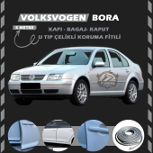 Volksvogen Bora Oto Araç Kapı Koruma Fitili 5metre Parlak Gri Renk thumbnail 1