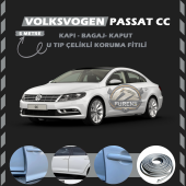 Volksvogen Passat cc Oto Araç Kapı Koruma Fitili 5metre Parlak Gri Renk thumbnail 1