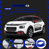 Citroen C3 Oto Araç Kapı Koruma Fitili 5metre Parlak Mavi Renk thumbnail 1
