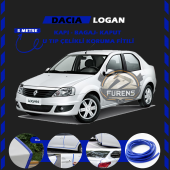 Dacia Logan Oto Araç Kapı Koruma Fitili 5metre Parlak Mavi Renk thumbnail 1