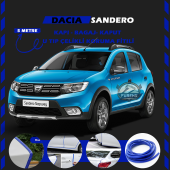 Dacia Sandero Oto Araç Kapı Koruma Fitili 5metre Parlak Mavi Renk thumbnail 1