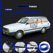 Renault Toros Oto Araç Kapı Koruma Fitili 5metre Parlak Mavi Renk thumbnail 1