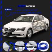 Skoda SuperB Oto Araç Kapı Koruma Fitili 5metre Parlak Mavi Renk - 1