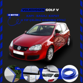 Volksvogen Golf 5 Oto Araç Kapı Koruma Fitili 5metre Parlak Mavi Renk - 1