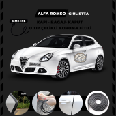 Alfa Romeo Giulietta Oto Araç Kapı Koruma Fitili 5metre Parlak Siyah Renk thumbnail 1