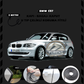Bmw E87 Oto Araç Kapı Koruma Fitili 5metre Parlak Siyah Renk thumbnail 1