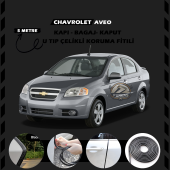 Chevrolet Aveo Oto Araç Kapı Koruma Fitili 5metre Parlak Siyah Renk - 1