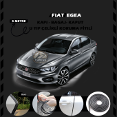 Fiat Egea Oto Araç Kapı Koruma Fitili 5metre Parlak Siyah Renk - 1