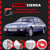 Ford Sierra Oto Araç Kapı Koruma Fitili 5metre Parlak Kırmızı Renk thumbnail 1