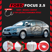 Ford Focus 2.5 Oto Araç Kapı Koruma Fitili 5metre Parlak Kırmızı Renk thumbnail 1