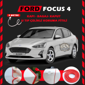 Ford Focus 4 Oto Araç Kapı Koruma Fitili 5metre Parlak Kırmızı Renk thumbnail 1