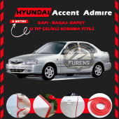 Hyunda Accent Admire Oto Araç Kapı Koruma Fitili 5metre Parlak Kırmızı Renk - 1