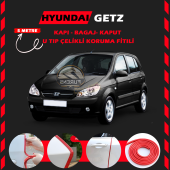 Hyundai Getz Oto Araç Kapı Koruma Fitili 5metre Parlak Kırmızı Renk - 1