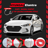 Hyundai Elantra Oto Araç Kapı Koruma Fitili 5metre Parlak Kırmızı Renk thumbnail 1