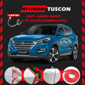Hyundai Tuscon Oto Araç Kapı Koruma Fitili 5metre Parlak Kırmızı Renk - 1