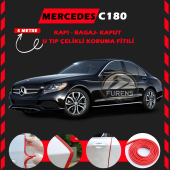 Mercedes C180 Oto Araç Kapı Koruma Fitili 5metre Parlak Kırmızı Renk thumbnail 1