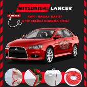 Mitsubishi Lancer Oto Araç Kapı Koruma Fitili 5metre Parlak Kırmızı Renk thumbnail 1