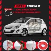 Opel Corsa D Oto Araç Kapı Koruma Fitili 5metre Parlak Kırmızı Renk thumbnail 1