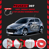 Peugeot 307 Oto Araç Kapı Koruma Fitili 5metre Parlak Kırmızı Renk - 1