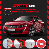 Peugeot 508 Oto Araç Kapı Koruma Fitili 5metre Parlak Kırmızı Renk thumbnail 1