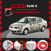 Renault Clio 2 Oto Araç Kapı Koruma Fitili 5metre Parlak Kırmızı Renk - 1