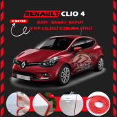 Renault Clio 4 Oto Araç Kapı Koruma Fitili 5metre Parlak Kırmızı Renk thumbnail 1